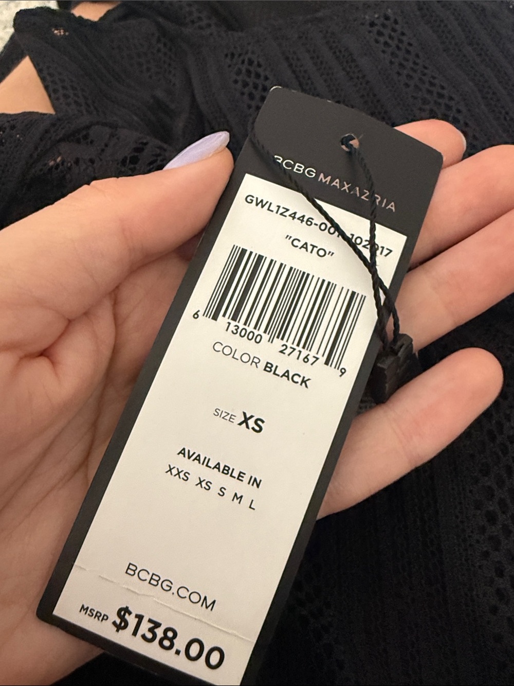 NWT BCBGMaxazria floral lace black bodysuit - Picture 10 of 10